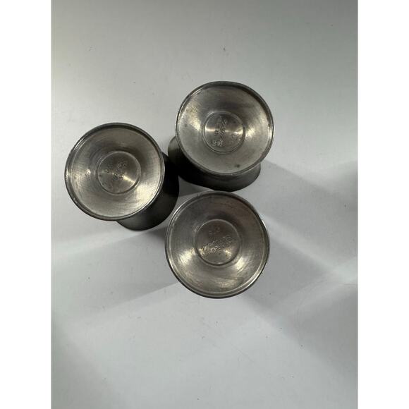 Vintage Gimbels Solid Pewter Small Wine Goblets (READ) Set of 6 - Picture 6 of 8